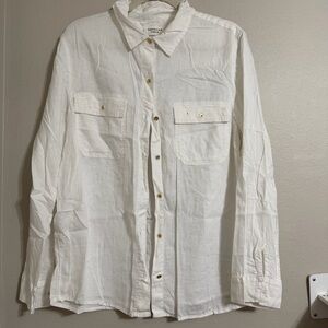 American Eagle Cream Oversized Shirt
